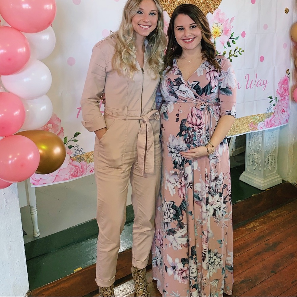 Light pink denim-ish jumpsuit